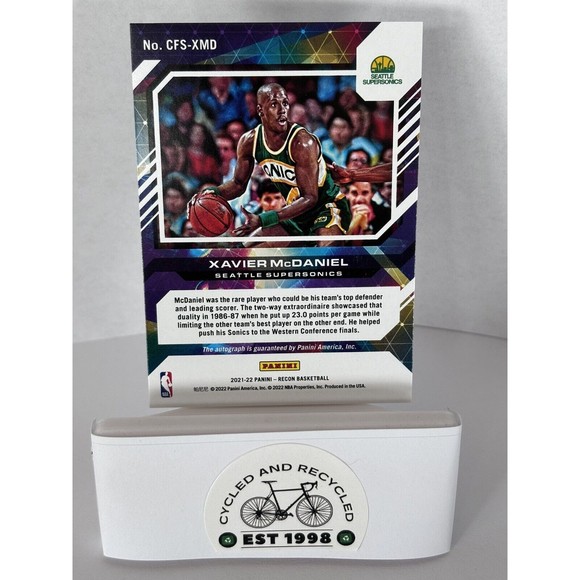 Xavier McDaniel Autograph 2021-22 Claim to Fame #d 249 Seattle Supersonics - Picture 3 of 3